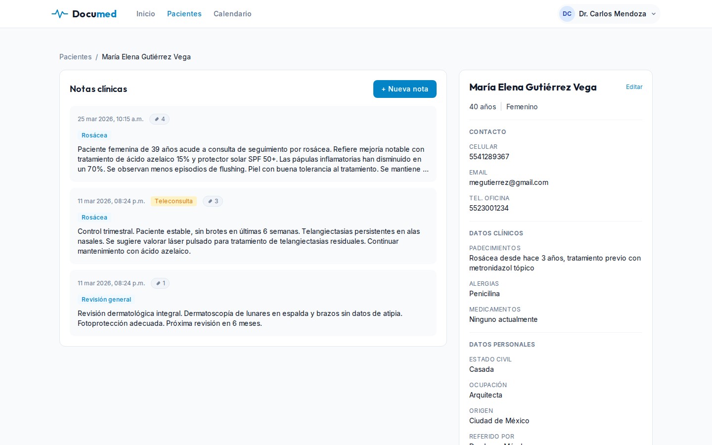 Documed - Expediente clínico digital